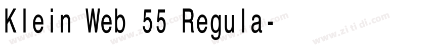 Klein Web 55 Regula字体转换 Klein Web 55 Regula字体转换